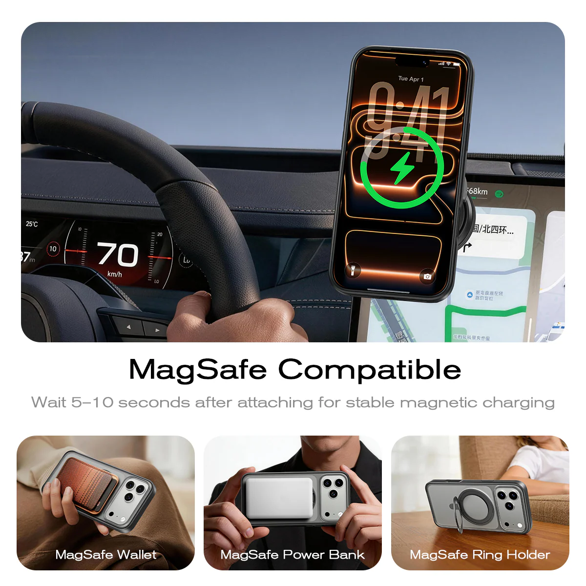 360° Magnetic Ring Stand MagSafe Case - Image 8