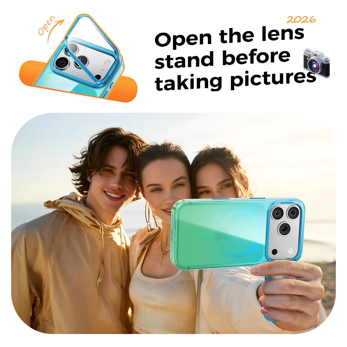 iPhone 17 Pro/Pro MAX Camera Cover Stand Case - Image 15