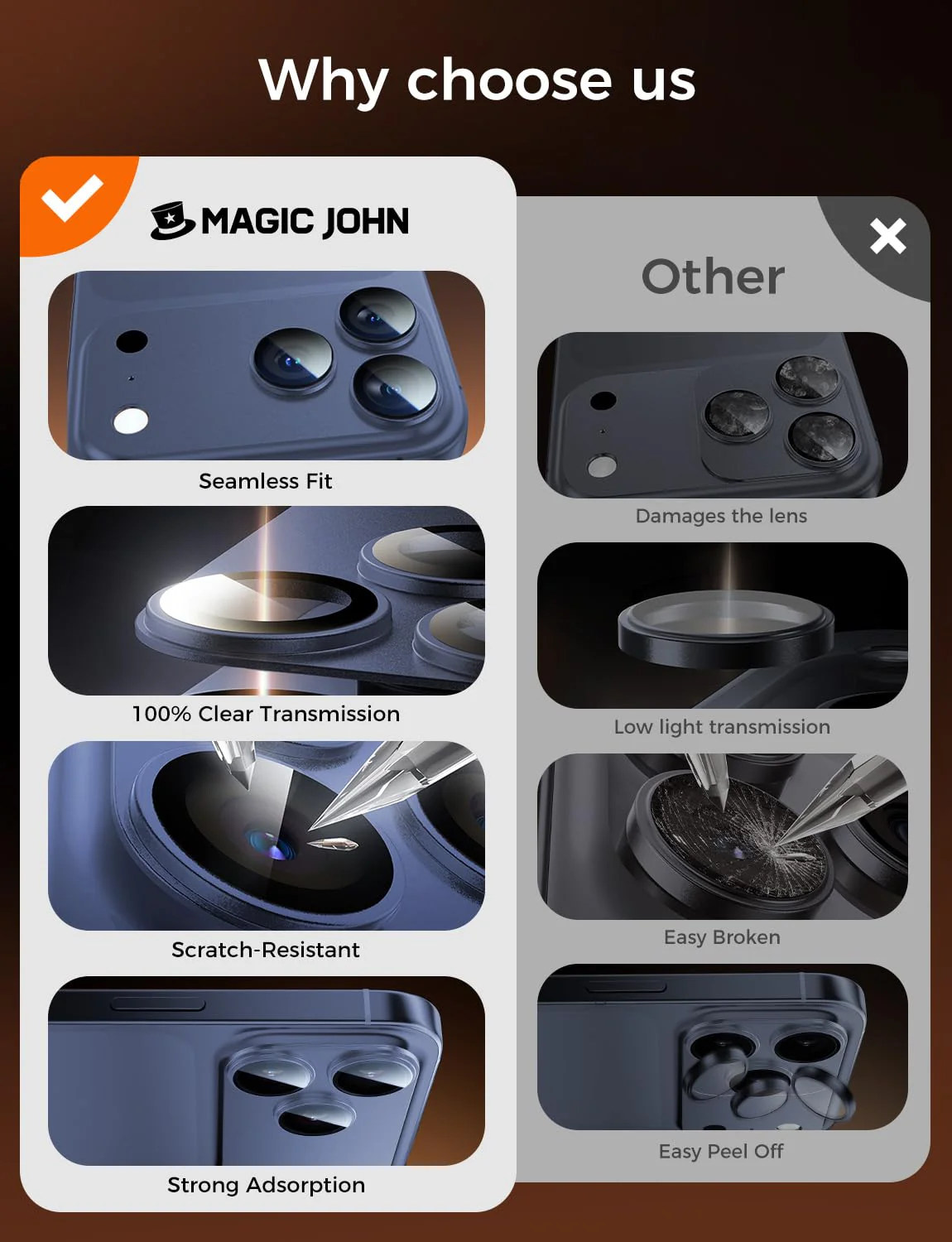 iPhone 17 Pro/Pro Max Sapphire Camera Lens Protector - Image 9