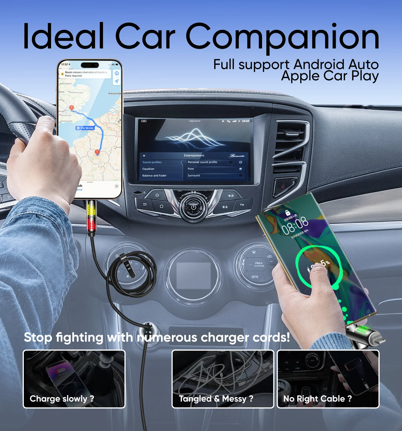 240W 4-in-1 USB Fast Charging Cable - Image 6